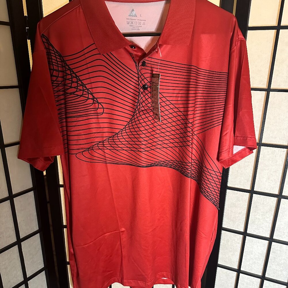 ZITY Golf Polo Shirts Short Sleeve Red/Black Size‎ XL